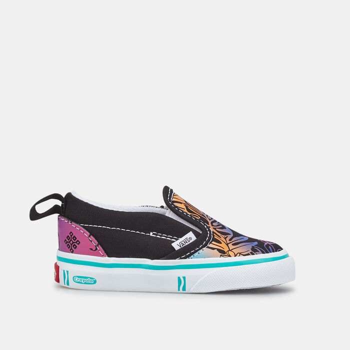 فانس حذاء ×كرايولا كلاسيك سليب-اون فلكيرو للاطفال الرضع (للأولاد والبنات) أسود image number 0