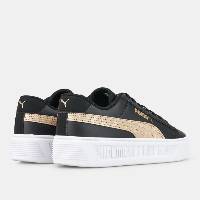 بوما حذاء سماش بلاتفورم v3 سبيس ميتالكس للنساء أسود image number 2