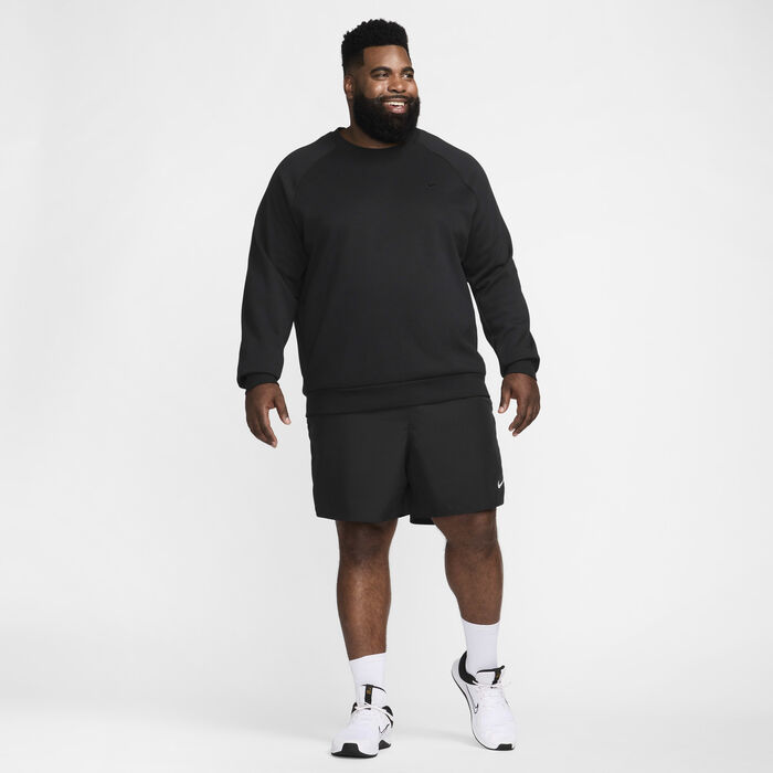 نايكي سويت شيرت برايميري بيرفورمانس من الصوف بتقنية دراي فت وحماية من الأشعة فوق البنفسجية للرجال أسود image number 12