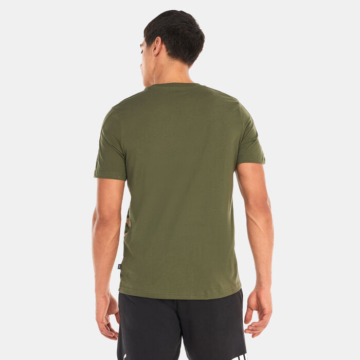 بوما تيشيرت اسنشالز بلوك كامو للرجال أخضر image number 1