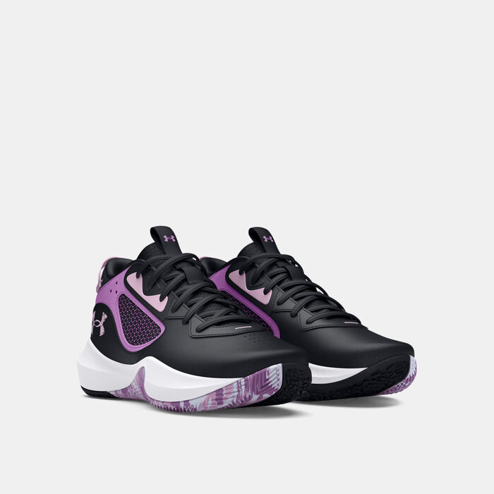 اندر ارمر حذاء كرة السلة UA لوكداون 6 للاطفال الكبار أسود image number 1